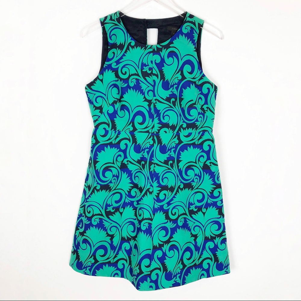 J.Crew Vineyard A-Line Woven Jacquard Dress Size 8